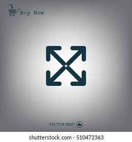 Extend, Re-size, Enlarge. Vector illustration