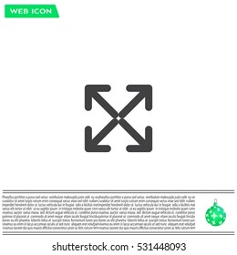Extend, Re-size, Enlarge. Vector illustration