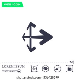 Extend, Re-size, Enlarge. Vector illustration