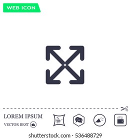 Extend, Re-size, Enlarge. Vector illustration