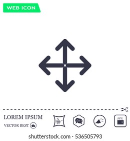 Extend, Re-size, Enlarge. Vector illustration