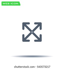 Extend, Re-size, Enlarge. Vector illustration