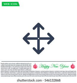 Extend, Re-size, Enlarge. Vector illustration