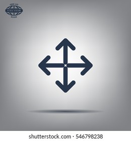 Extend, Re-size, Enlarge. Vector illustration