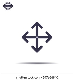 Extend, Re-size, Enlarge. Vector illustration