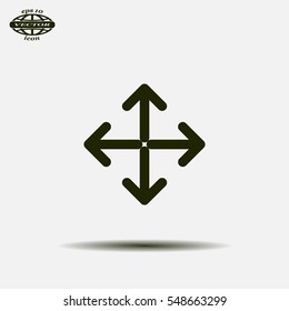 Extend, Re-size, Enlarge. Vector illustration