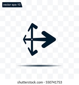 Extend, Re-size, Enlarge. Vector illustration