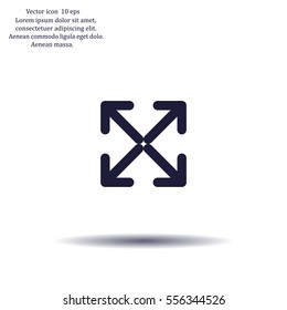 Extend, Re-size, Enlarge. Vector illustration