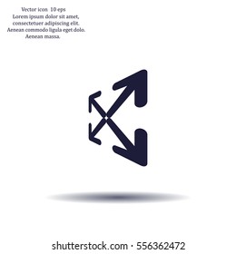 Extend, Re-size, Enlarge. Vector illustration