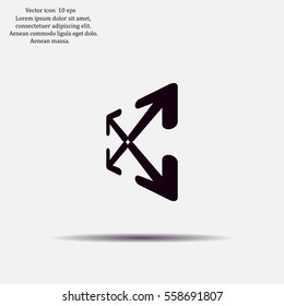 Extend, Re-size, Enlarge. Vector illustration
