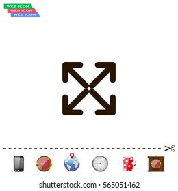 Extend, Re-size, Enlarge. Vector illustration