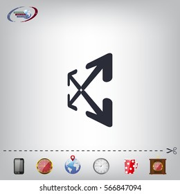 Extend, Re-size, Enlarge. Vector illustration
