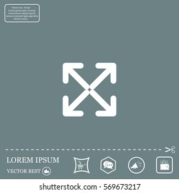 Extend, Re-size, Enlarge. Vector illustration