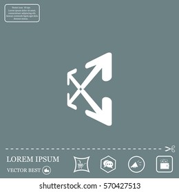 Extend, Re-size, Enlarge. Vector illustration