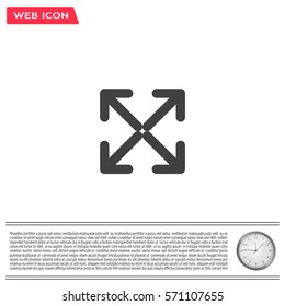 Extend, Re-size, Enlarge. Vector illustration