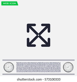 Extend, Re-size, Enlarge. Vector illustration