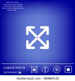 Extend, Re-size, Enlarge. Vector illustration