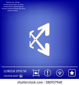 Extend, Re-size, Enlarge. Vector illustration
