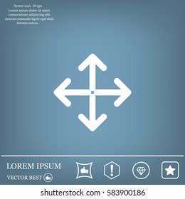 Extend, Re-size, Enlarge. Vector illustration