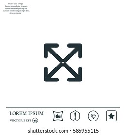 Extend, Re-size, Enlarge. Vector illustration
