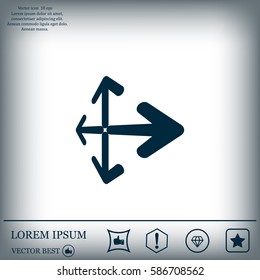 Extend, Re-size, Enlarge. Vector illustration