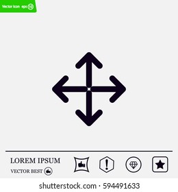 Extend, Re-size, Enlarge. Vector illustration