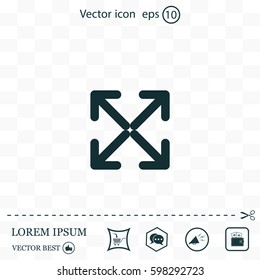 Extend, Re-size, Enlarge. Vector illustration
