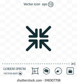 Extend, Re-size, Enlarge. Vector illustration