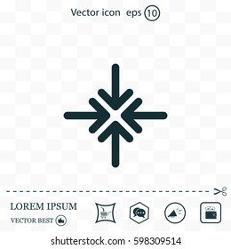 Extend, Re-size, Enlarge. Vector illustration