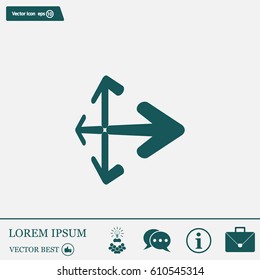 Extend, Re-size, Enlarge. Vector illustration