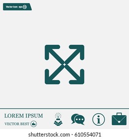 Extend, Re-size, Enlarge. Vector illustration