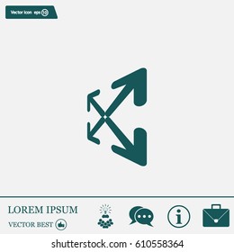 Extend, Re-size, Enlarge. Vector illustration