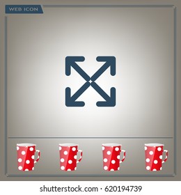 Extend, Re-size, Enlarge. Vector illustration