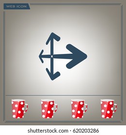 Extend, Re-size, Enlarge. Vector illustration