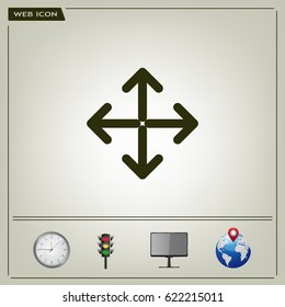 Extend, Re-size, Enlarge. Vector illustration