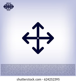 Extend, Re-size, Enlarge. Vector illustration