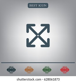 Extend, Re-size, Enlarge. Vector illustration