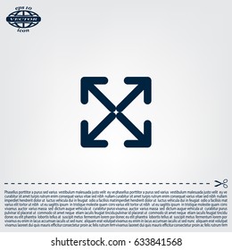 Extend, Re-size, Enlarge. Vector illustration