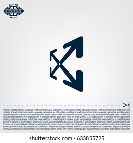 Extend, Re-size, Enlarge. Vector illustration