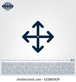 Extend, Re-size, Enlarge. Vector illustration
