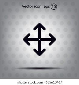 Extend, Re-size, Enlarge. Vector illustration