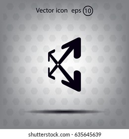 Extend, Re-size, Enlarge. Vector illustration