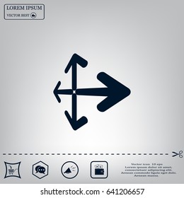 Extend, Re-size, Enlarge. Vector illustration