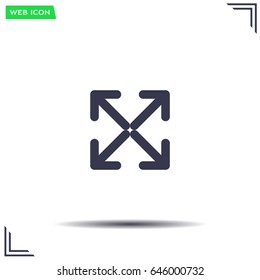 Extend, Re-size, Enlarge. Vector illustration