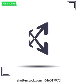 Extend, Re-size, Enlarge. Vector illustration