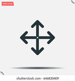 Extend, Re-size, Enlarge. Vector illustration