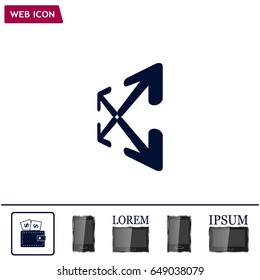 Extend, Re-size, Enlarge. Vector illustration