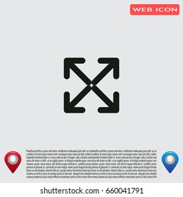 Extend, Re-size, Enlarge. Vector illustration