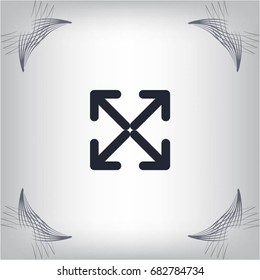 Extend, Re-size, Enlarge. Vector illustration