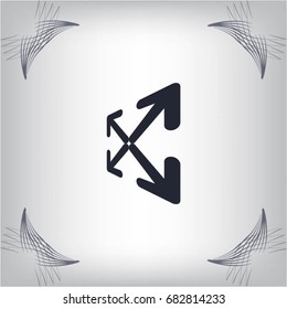 Extend, Re-size, Enlarge. Vector illustration